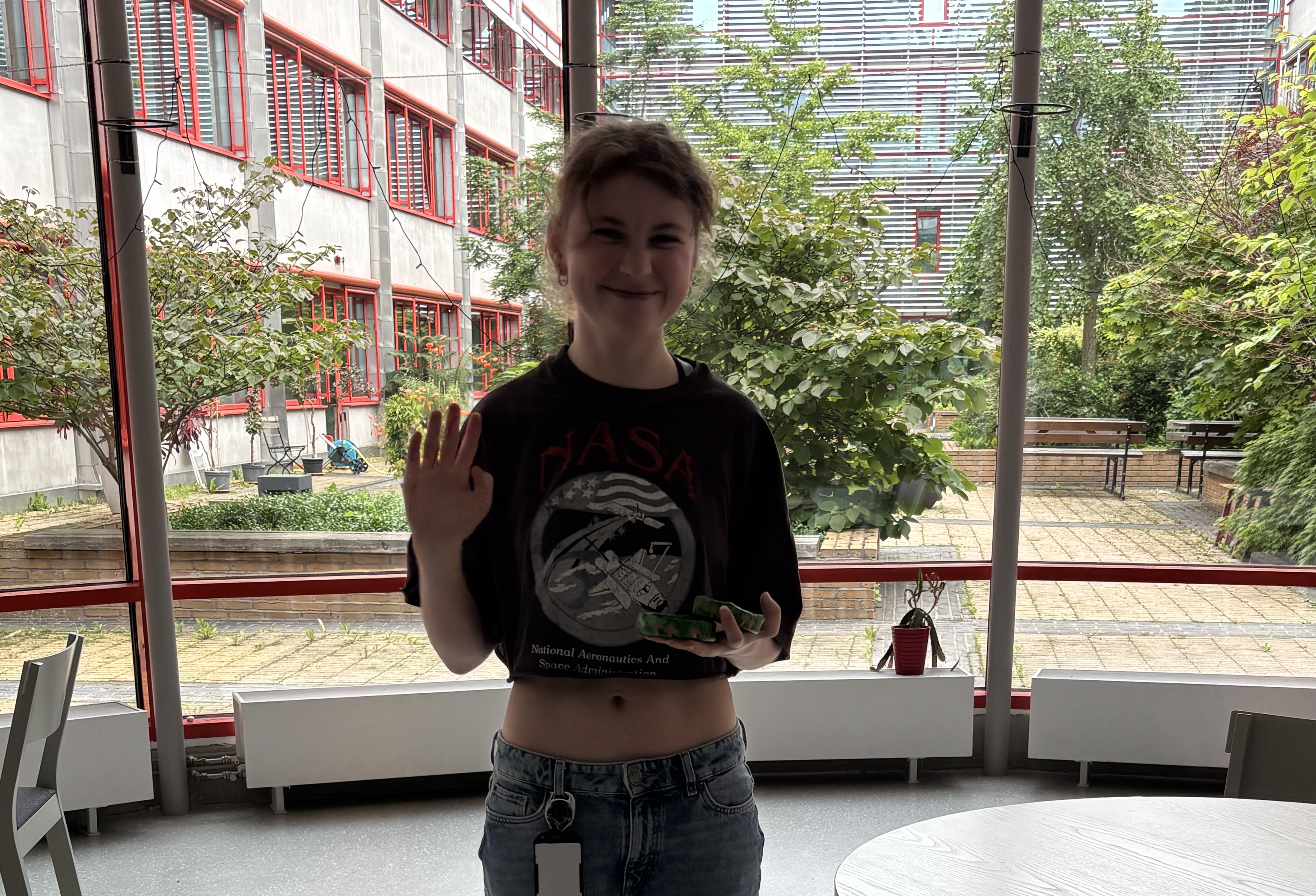 Rosa leaves the lab